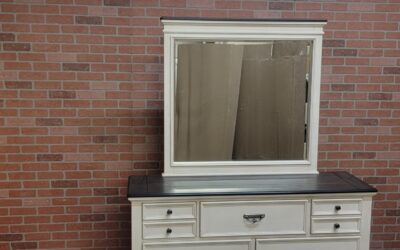 Somerset Dresser & Mirror Ant White Grey Top